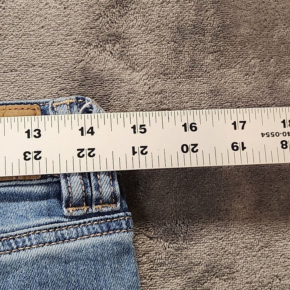 American Eagle Jeans Womens 4 Blue Super High Rise Baggy Wide Leg Cargo 90s VTG - Picture 5 of 11